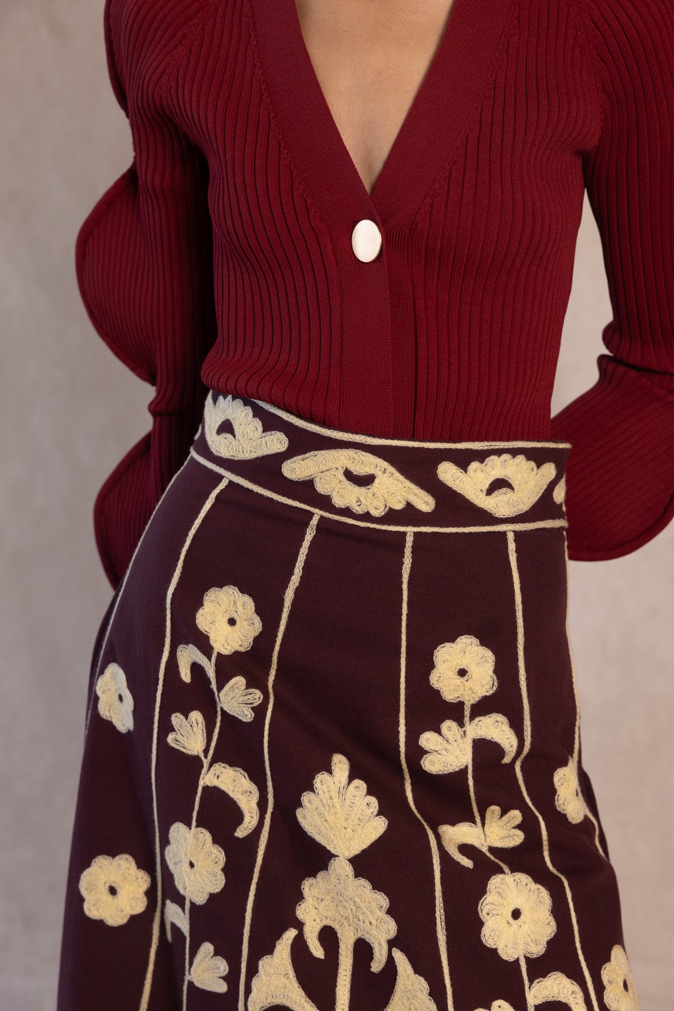 FALDA DIANA BURDEOS