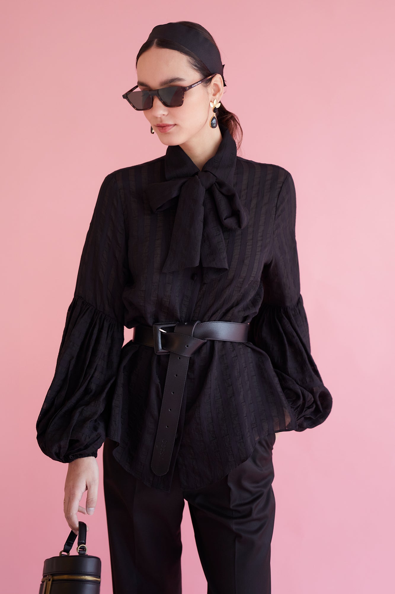 BLACK BLOSSONS SHIRT
