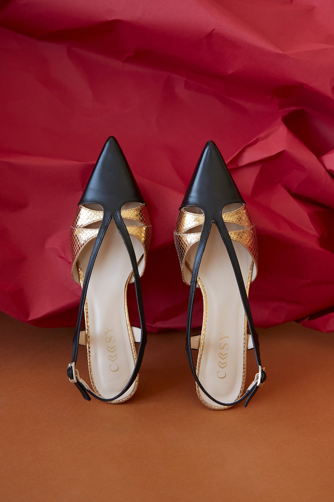 BLACK MINI HEEL SHOE