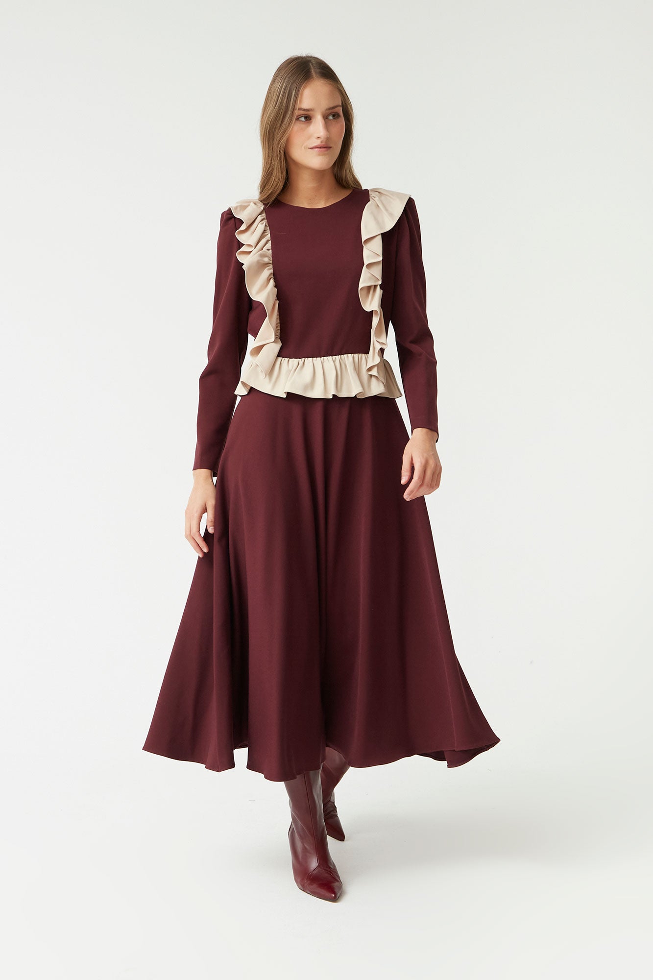 VESTIDO AMELIE BURDEOS