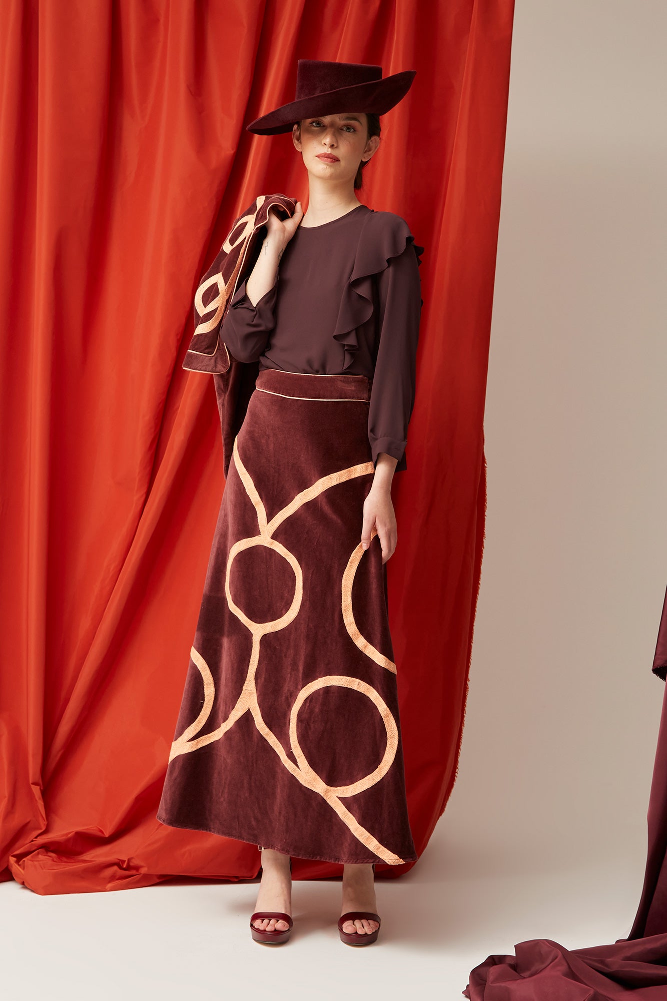 ESTELA BURGUNDY BLOUSE