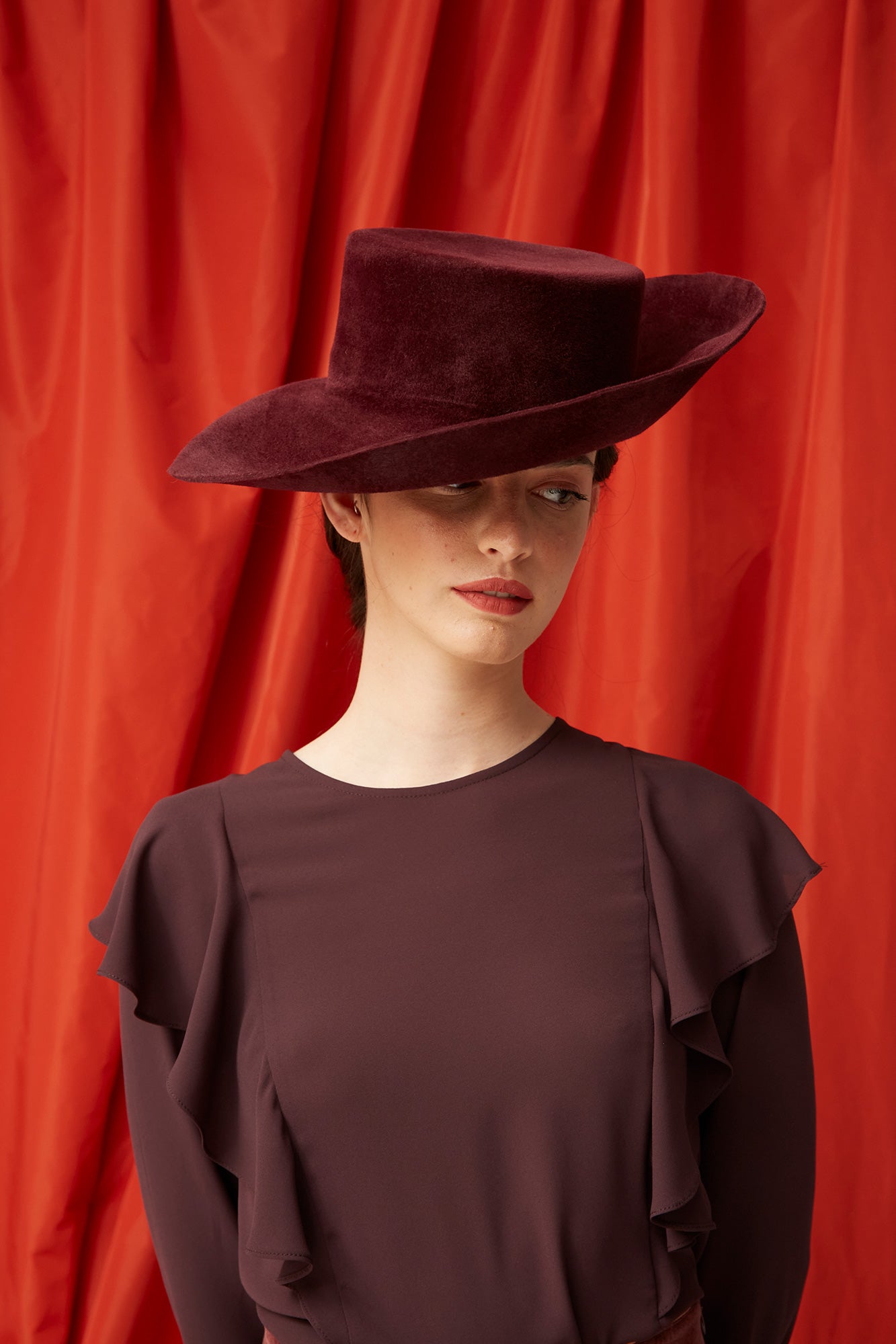 ESTELA BURGUNDY BLOUSE