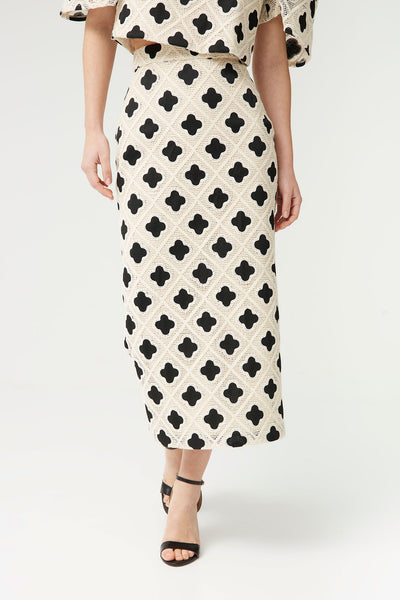 ANNACHIARA RAW/BLACK SKIRT