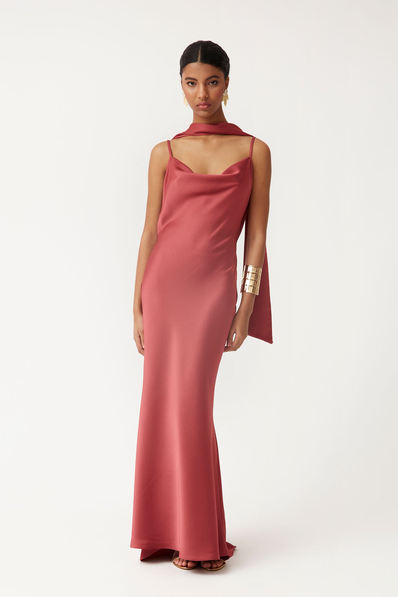 ADOR BURGUNDY DRESS