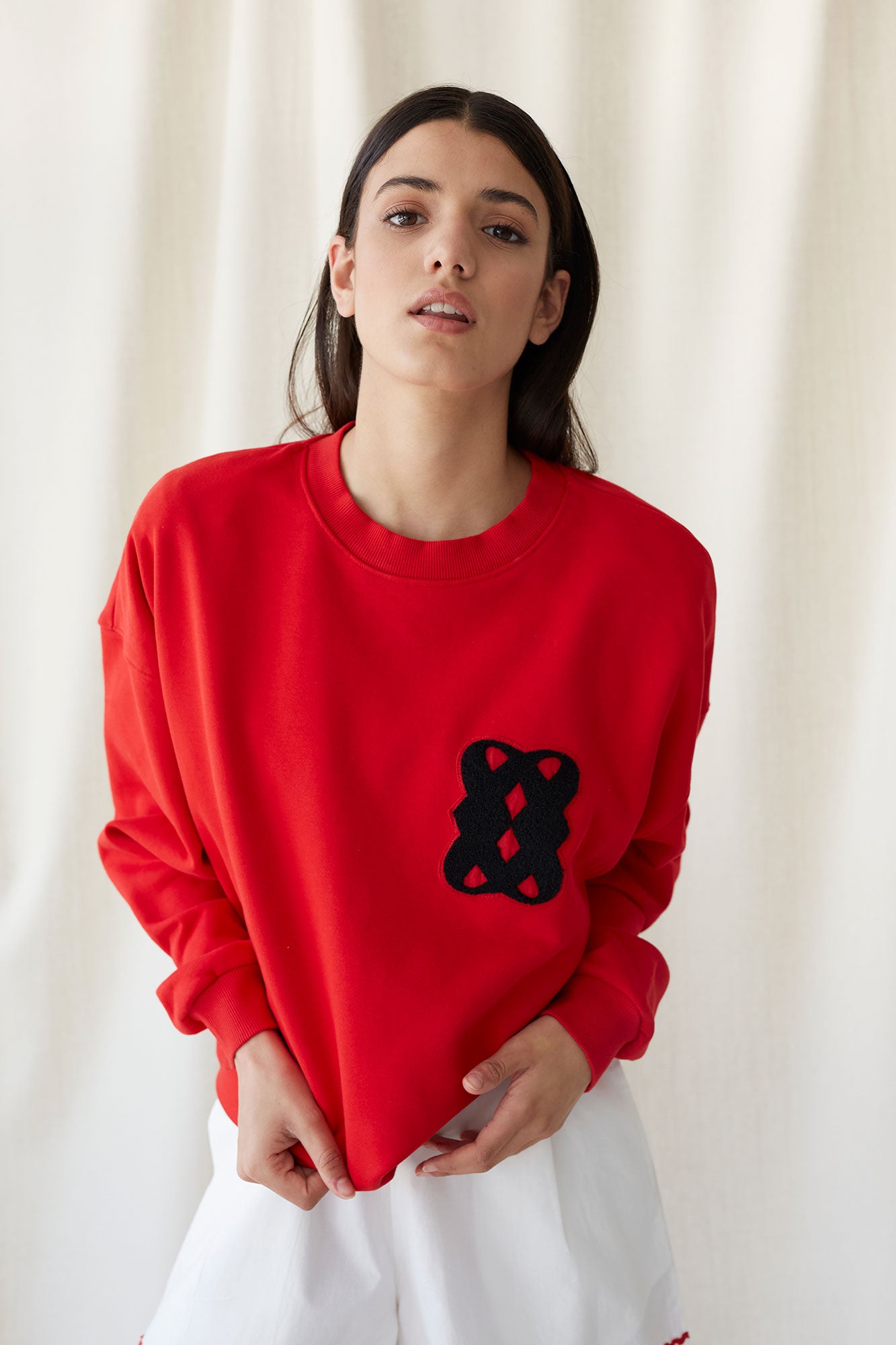 Sweat-shirt rouge Cassiopée