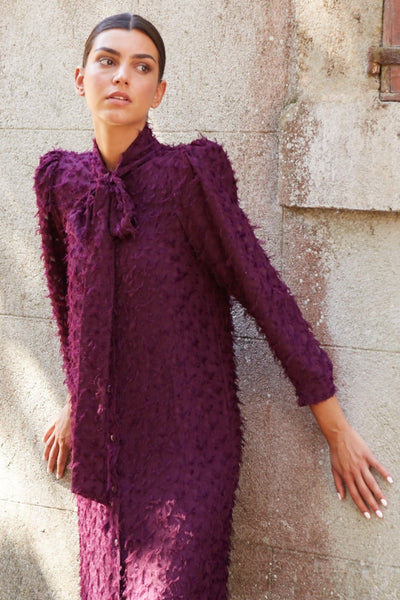 JANICE BURGUNDY DRESS