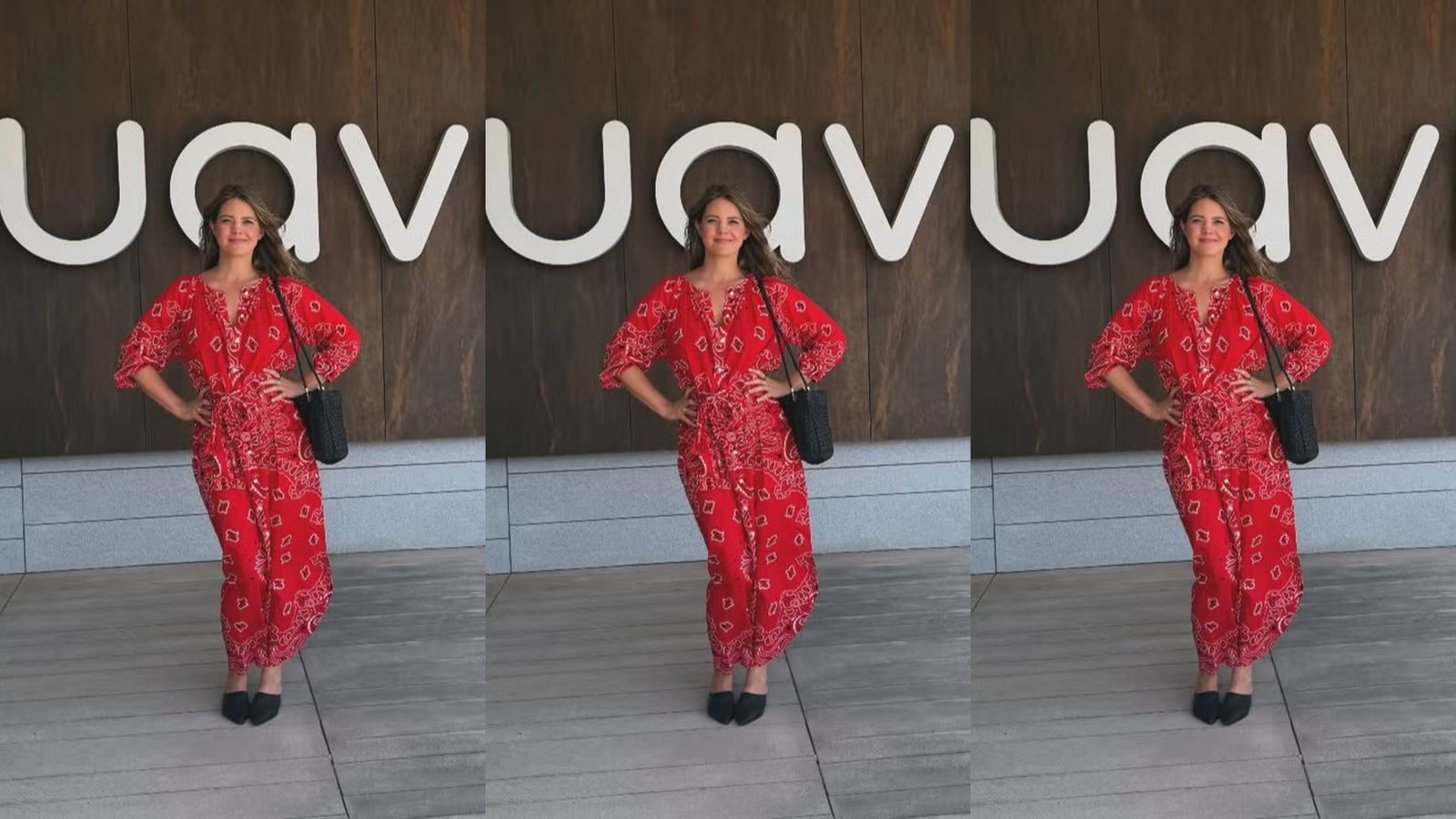Isabelle Junot apuesta por el vestido caftán estampado de Coosy, una de las tendencias boho imprescindibles del verano