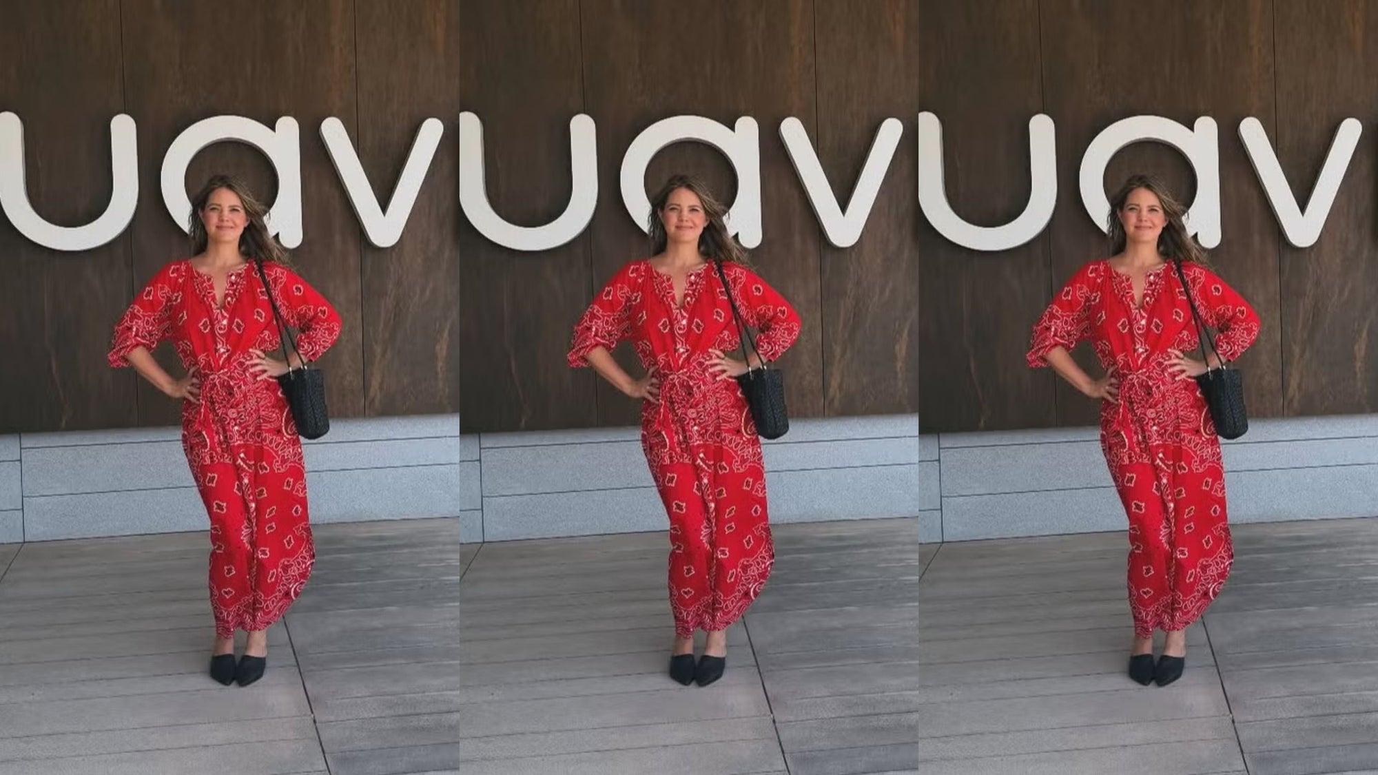 Isabelle Junot apuesta por el vestido caftán estampado de Coosy, una de las tendencias boho imprescindibles del verano