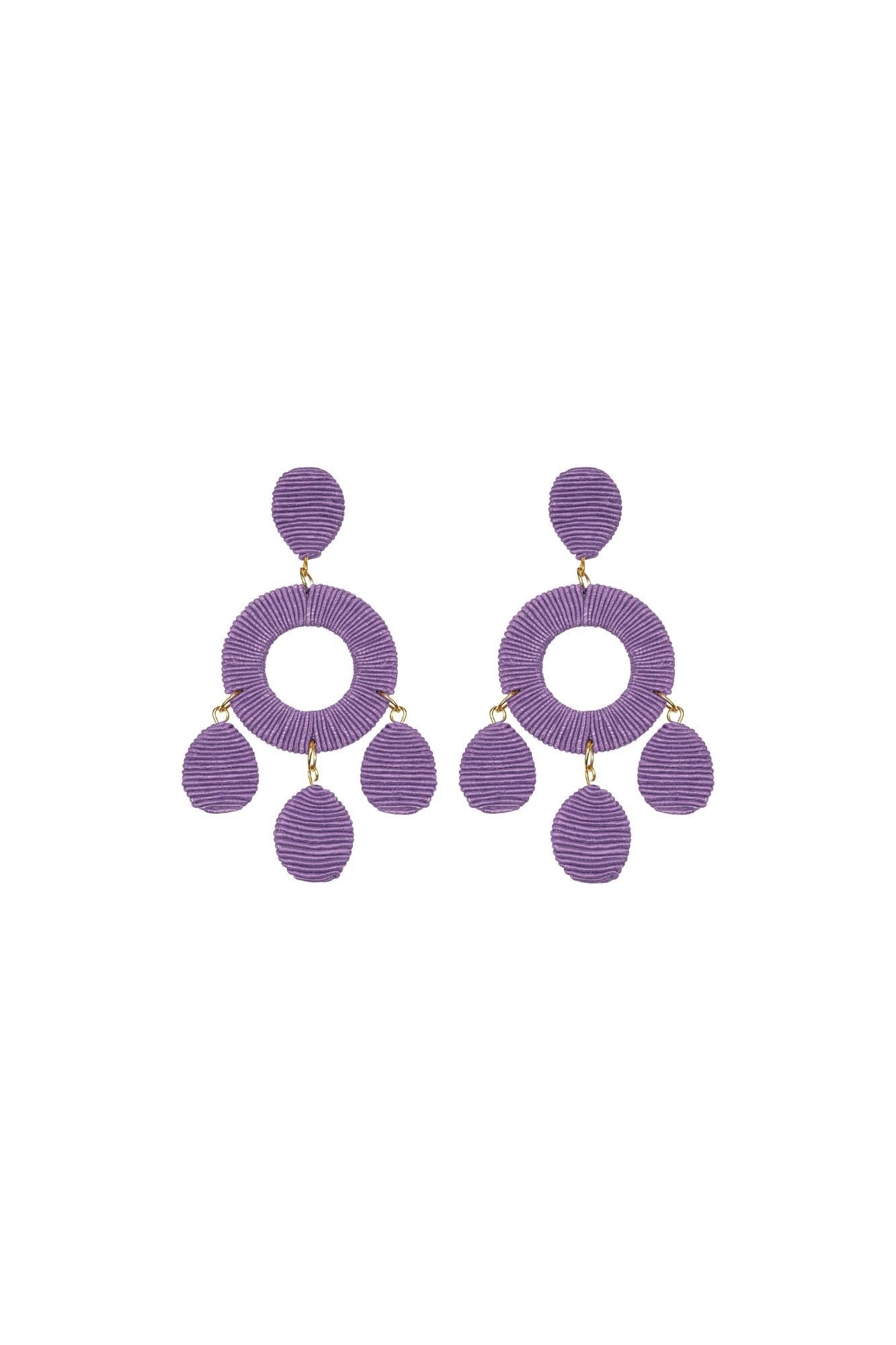 BOUCLES D'OREILLES VIOLETTES SIMIONA