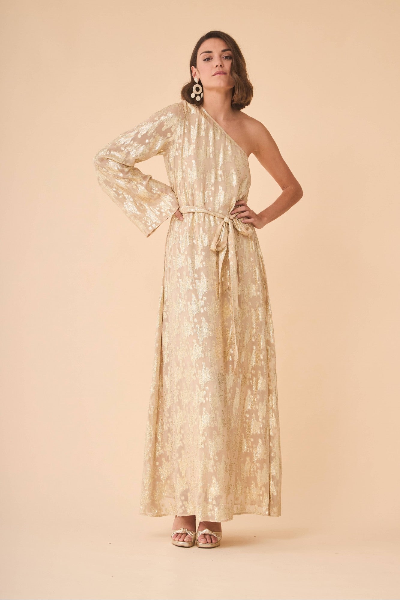 VESTIDO MALINA DORADO