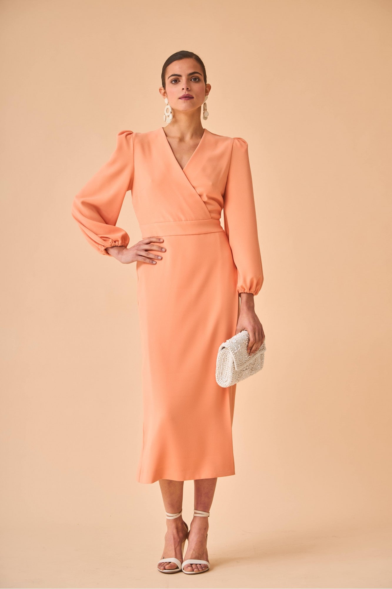 MONSERRAT SALMON DRESS