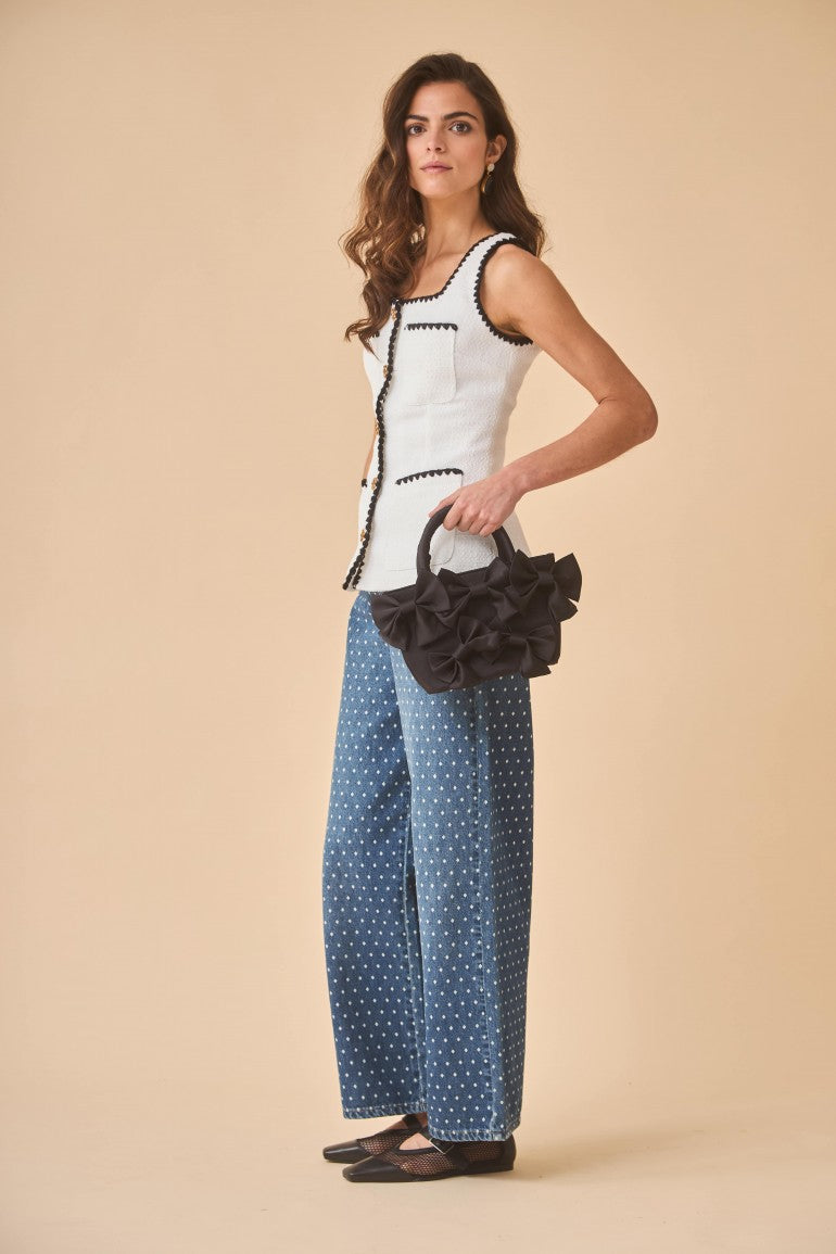 PANTALON ELSA DENIM  NEGRO