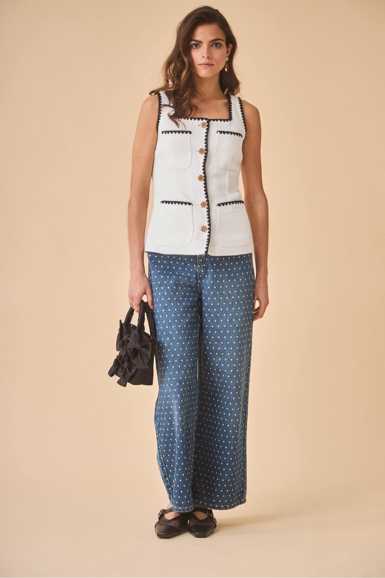 PANTALON ELSA DENIM  NEGRO