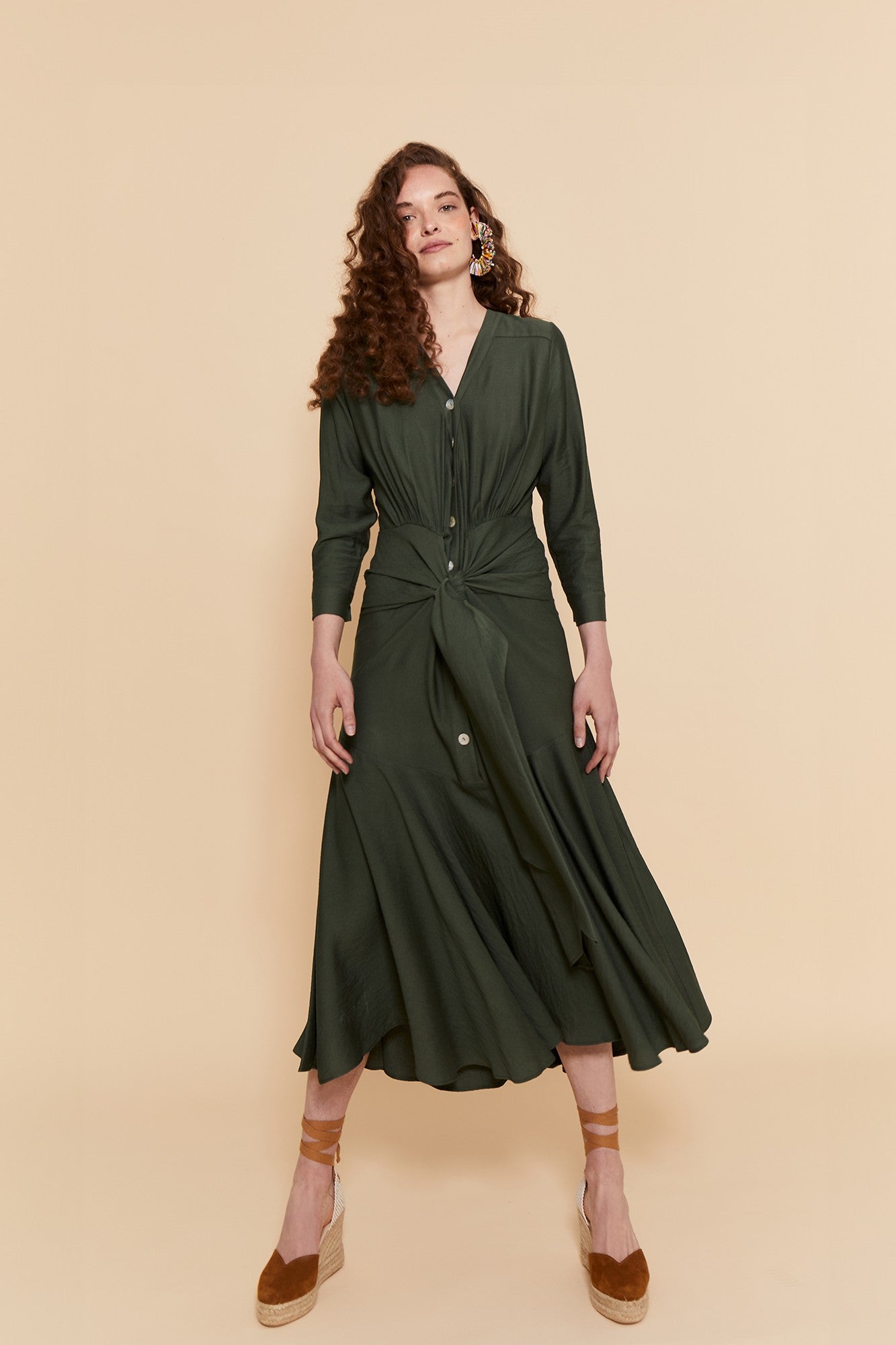 ALVARO KHAKI DRESS