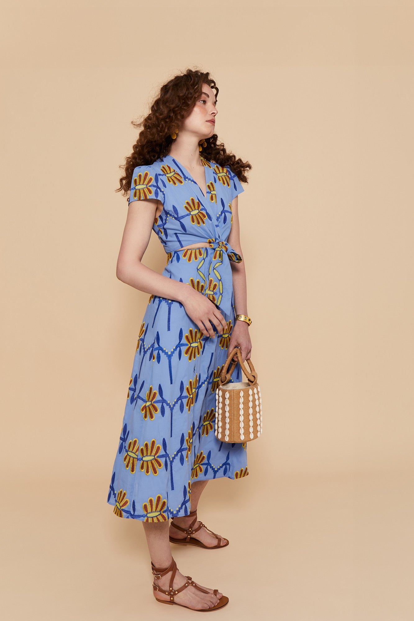 VESTIDO ALBA AZUL FLORES