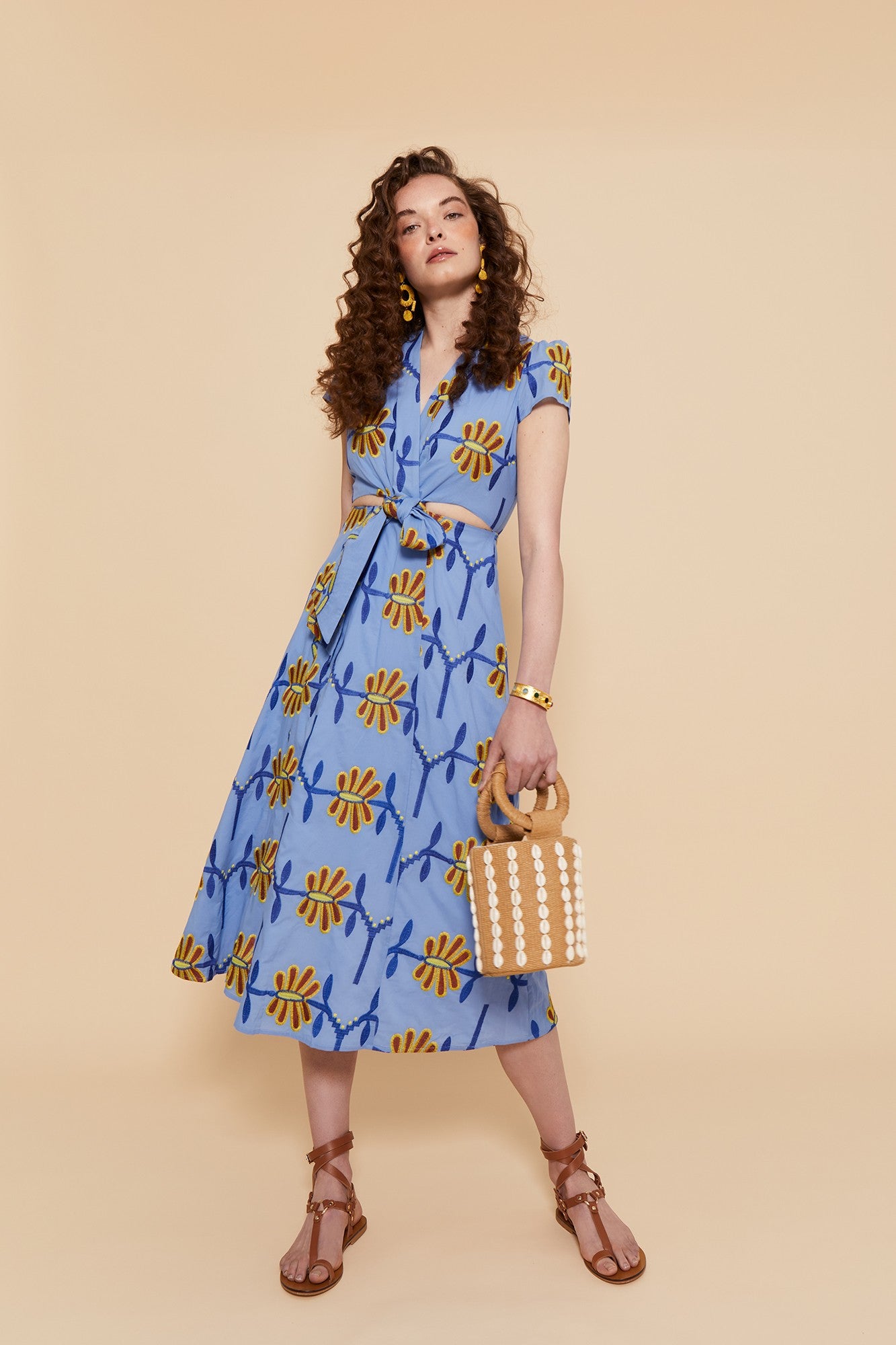 VESTIDO ALBA AZUL FLORES