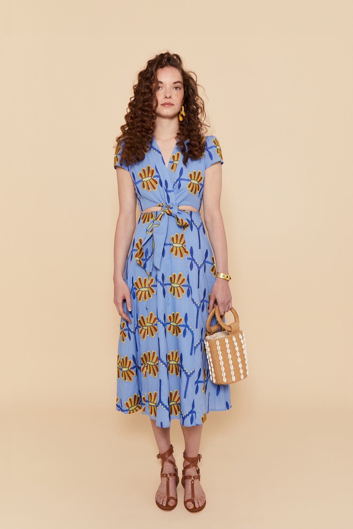VESTIDO ALBA AZUL FLORES