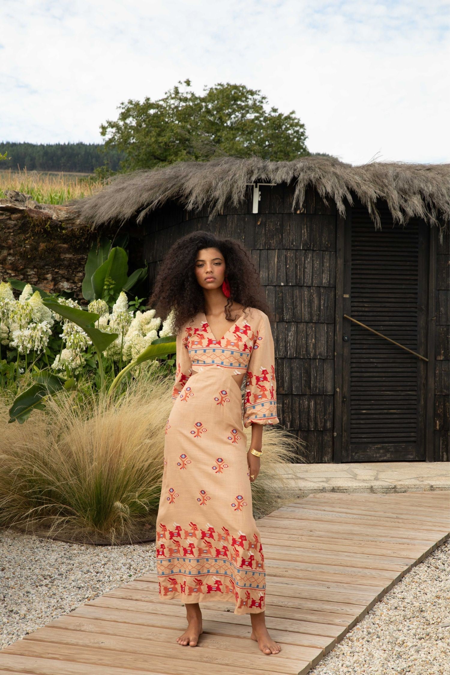 BASILIO BEIGE DRESS