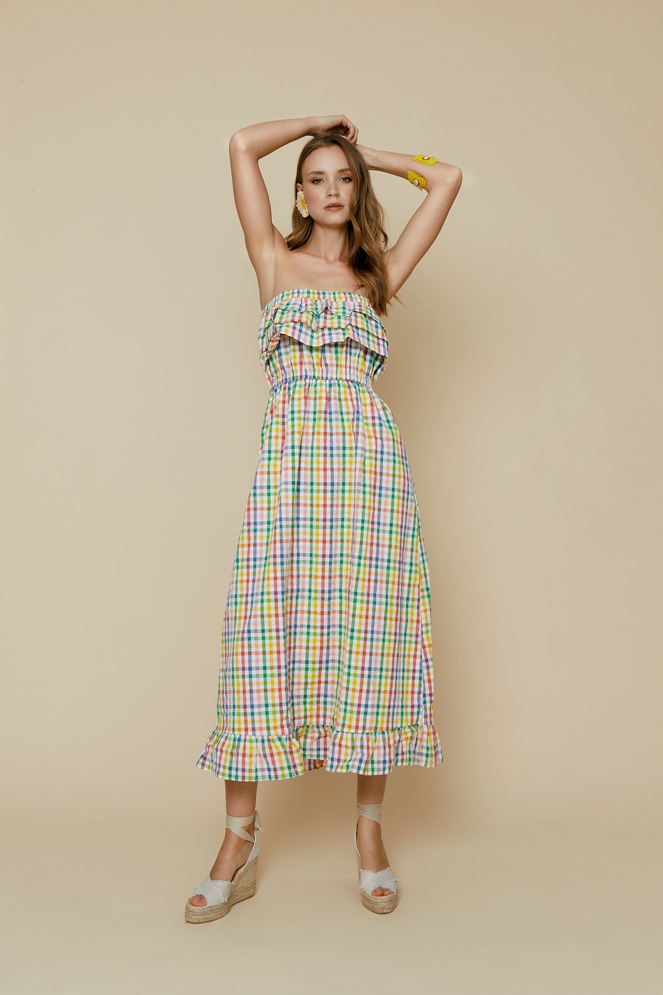 MULTICOLOR CHECK DRESS