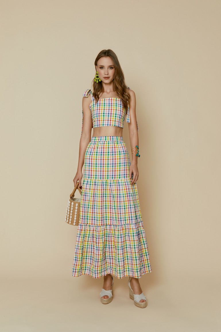 FALDA CHECK MULTICOLOR