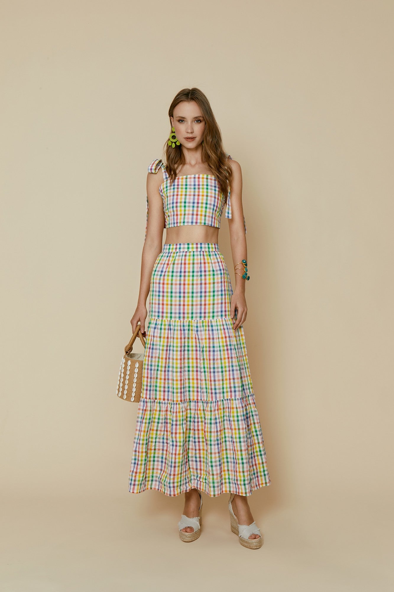 FALDA CHECK MULTICOLOR