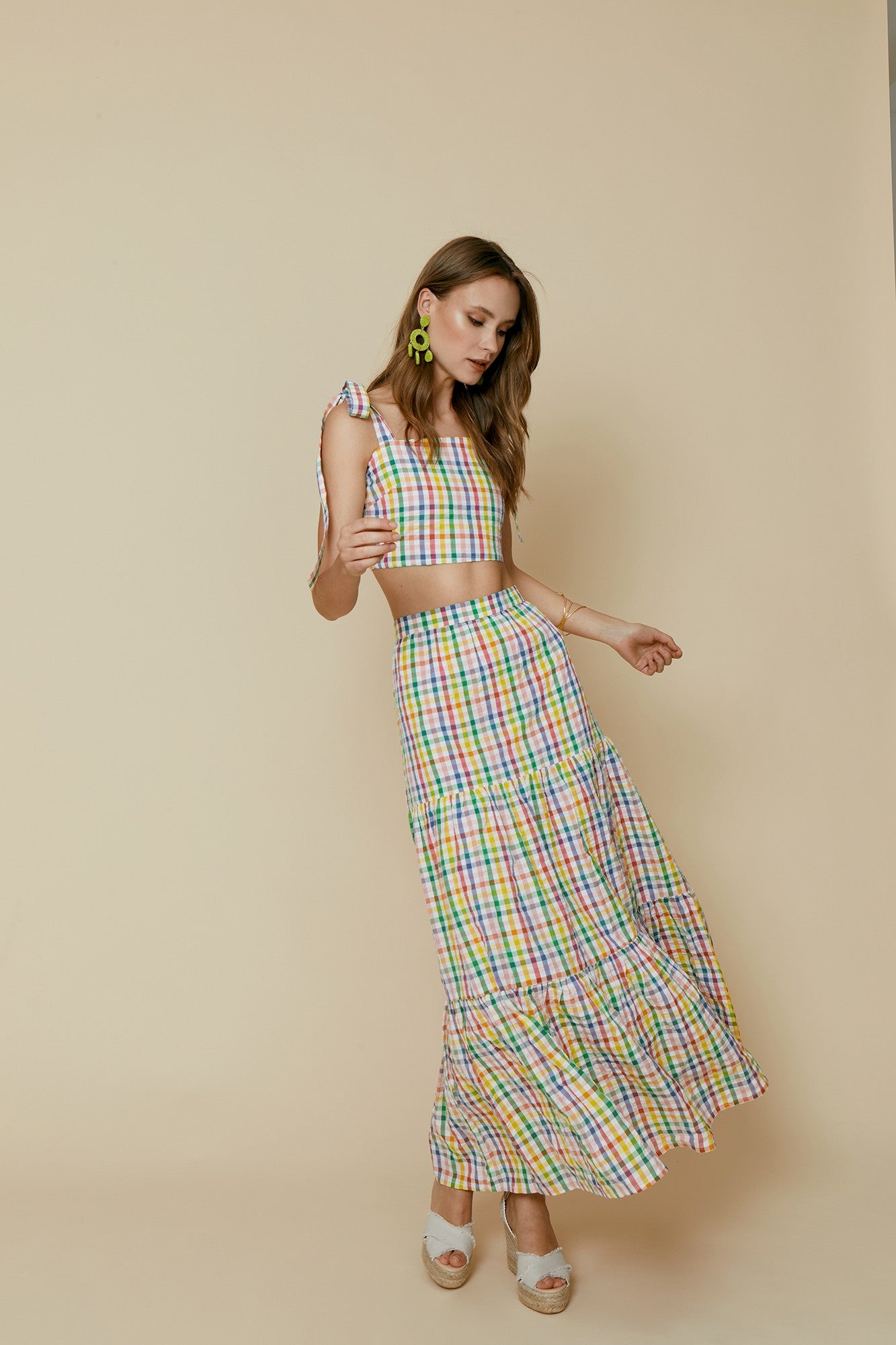 FALDA CHECK MULTICOLOR