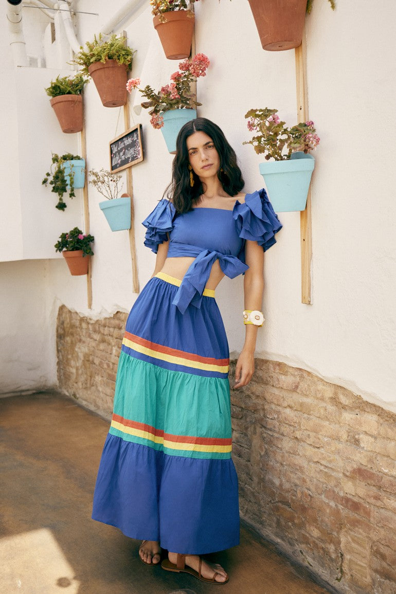 FALDA HABANA AZUL