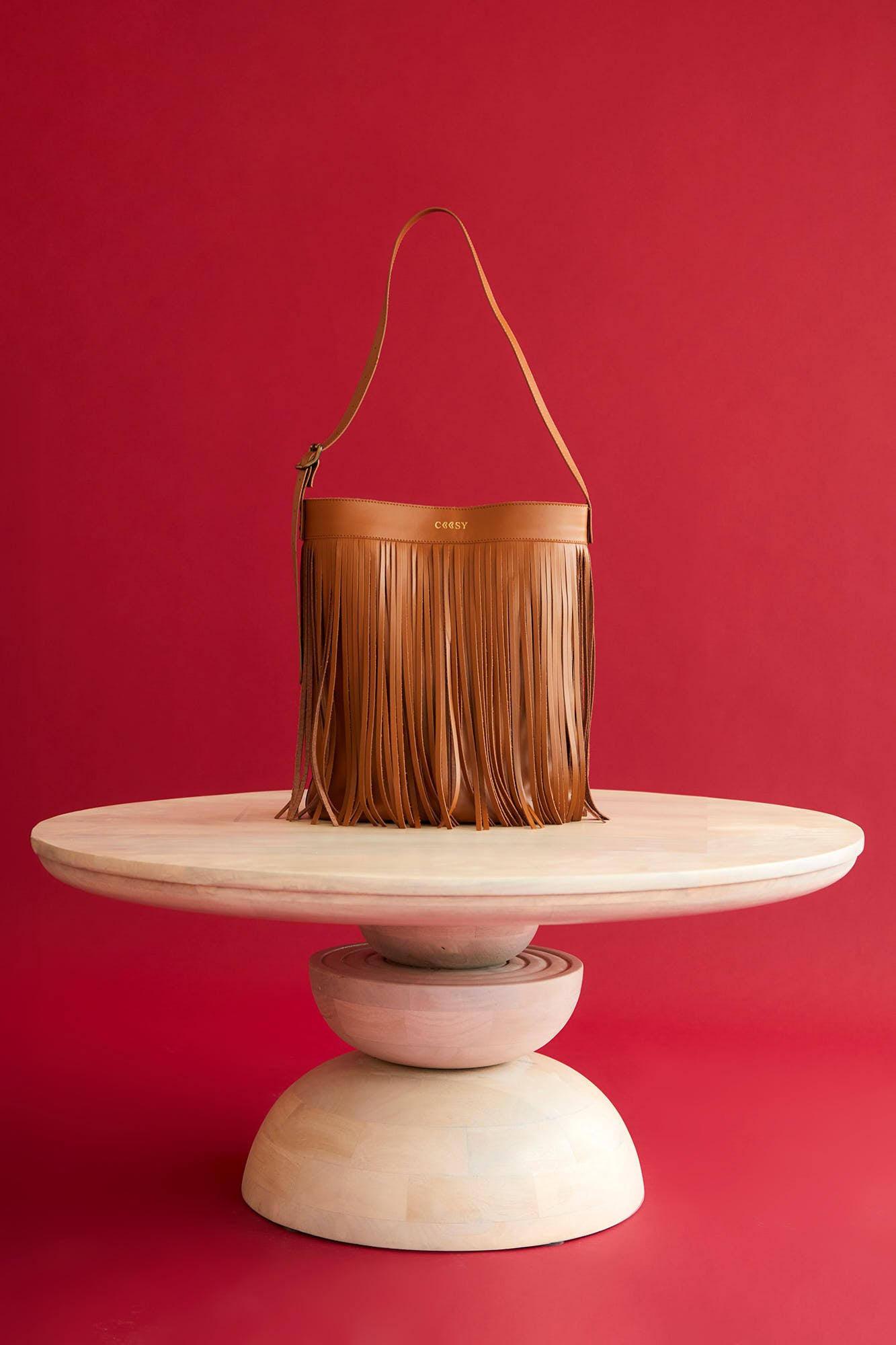 CAMEL FRINGE BAG