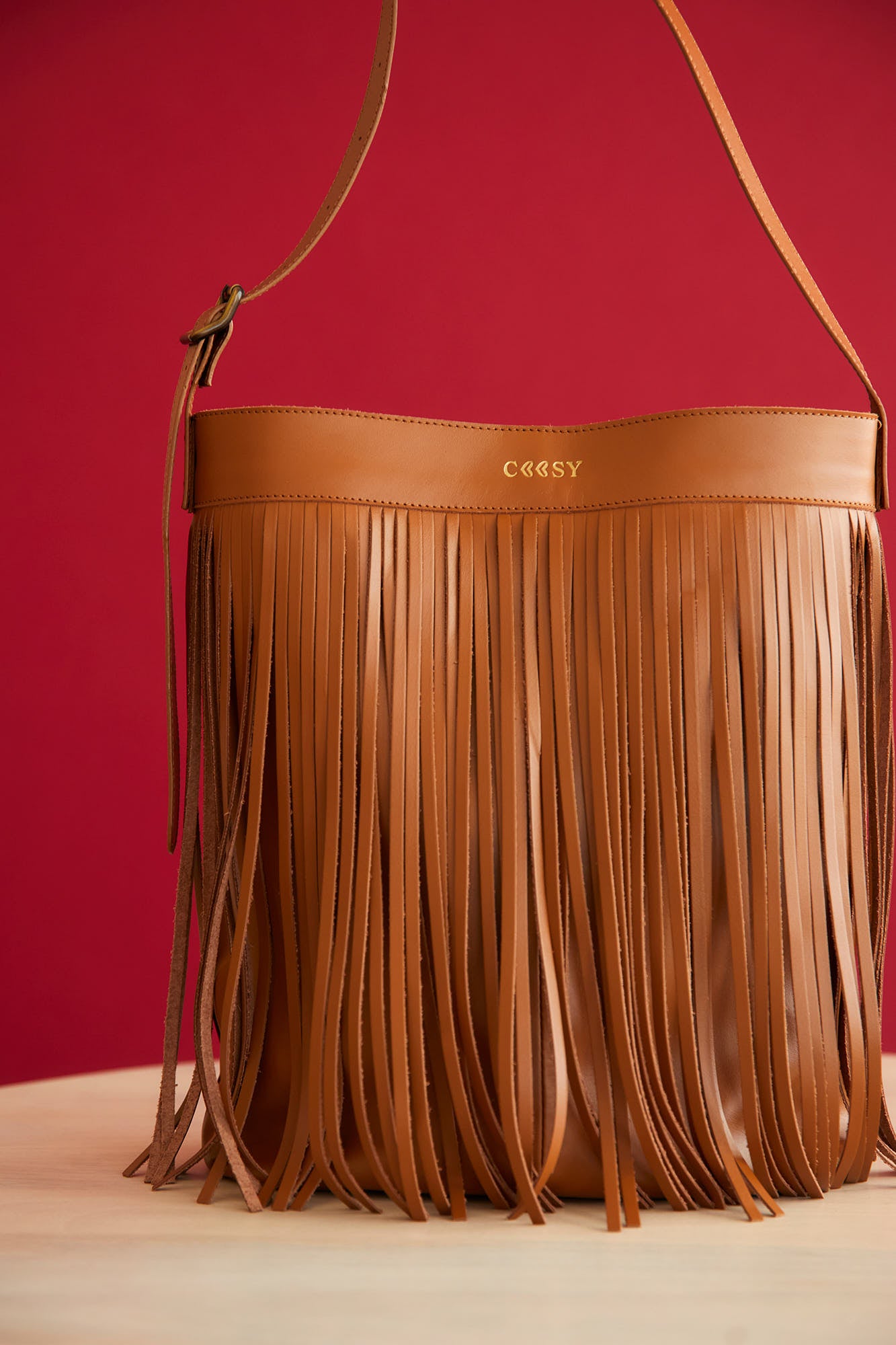CAMEL FRINGE BAG