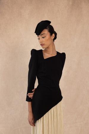 VESTIDO RAQUEL NEGRO/CRUDO