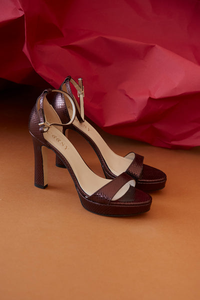 SANDALIAS TACON  MARRON