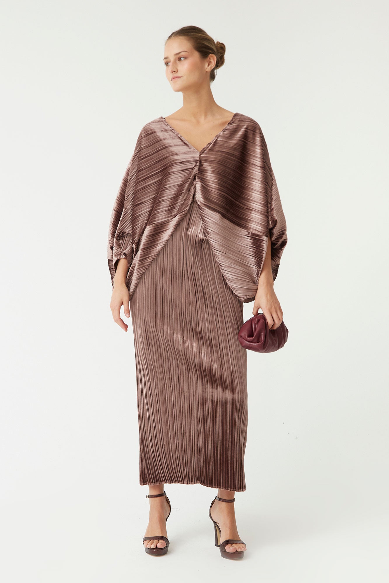 VESTIDO MUSA MARRON
