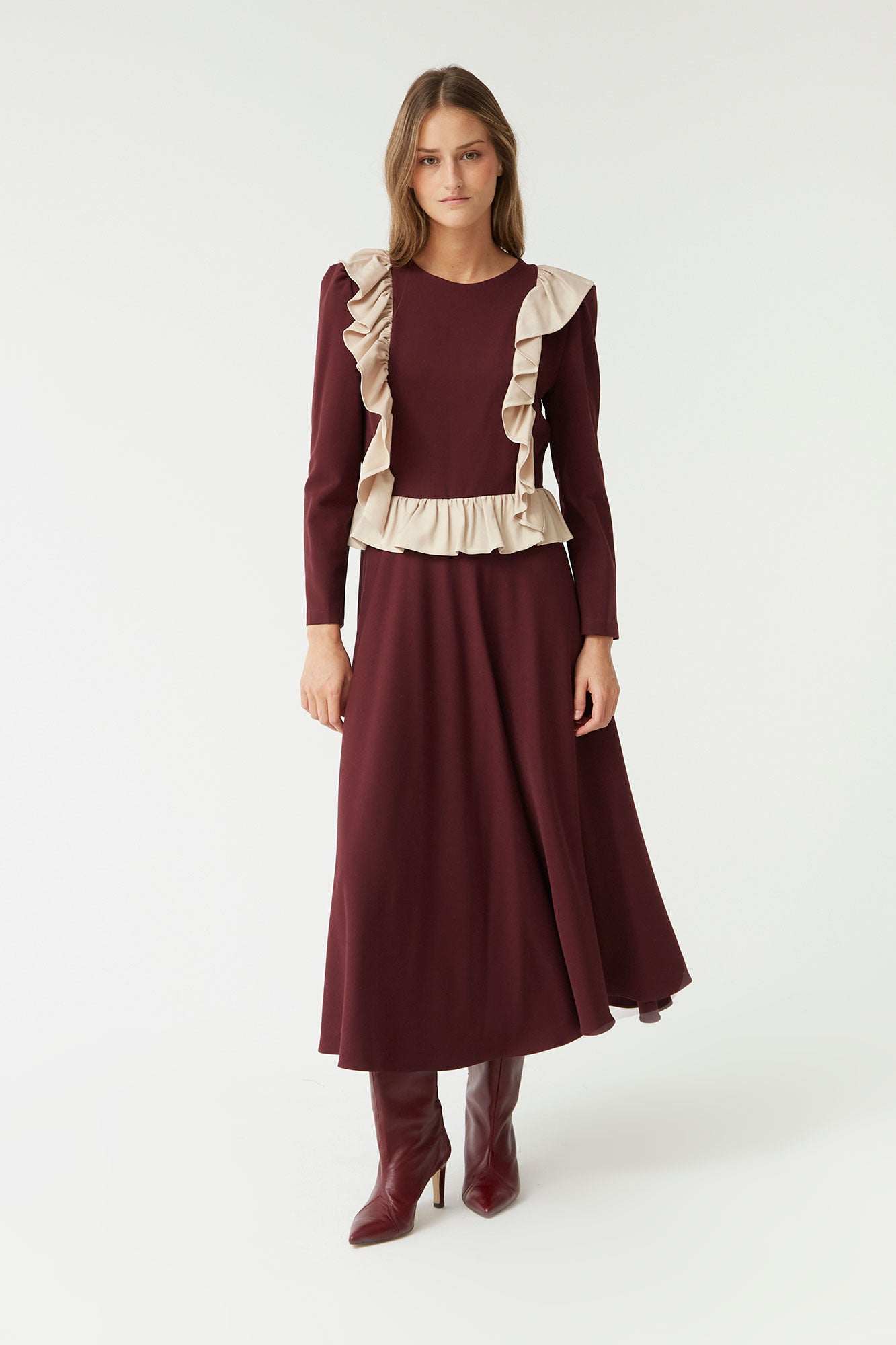 VESTIDO AMELIE BURDEOS