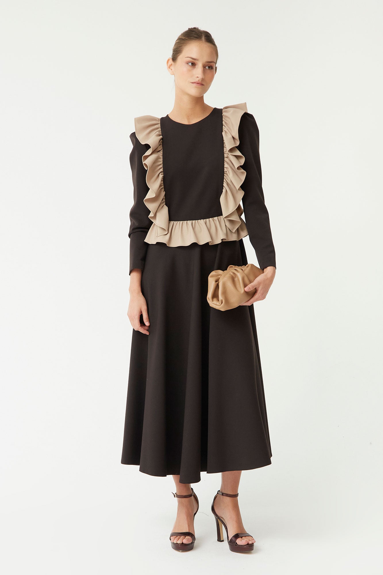 VESTIDO AMELIE MARRON