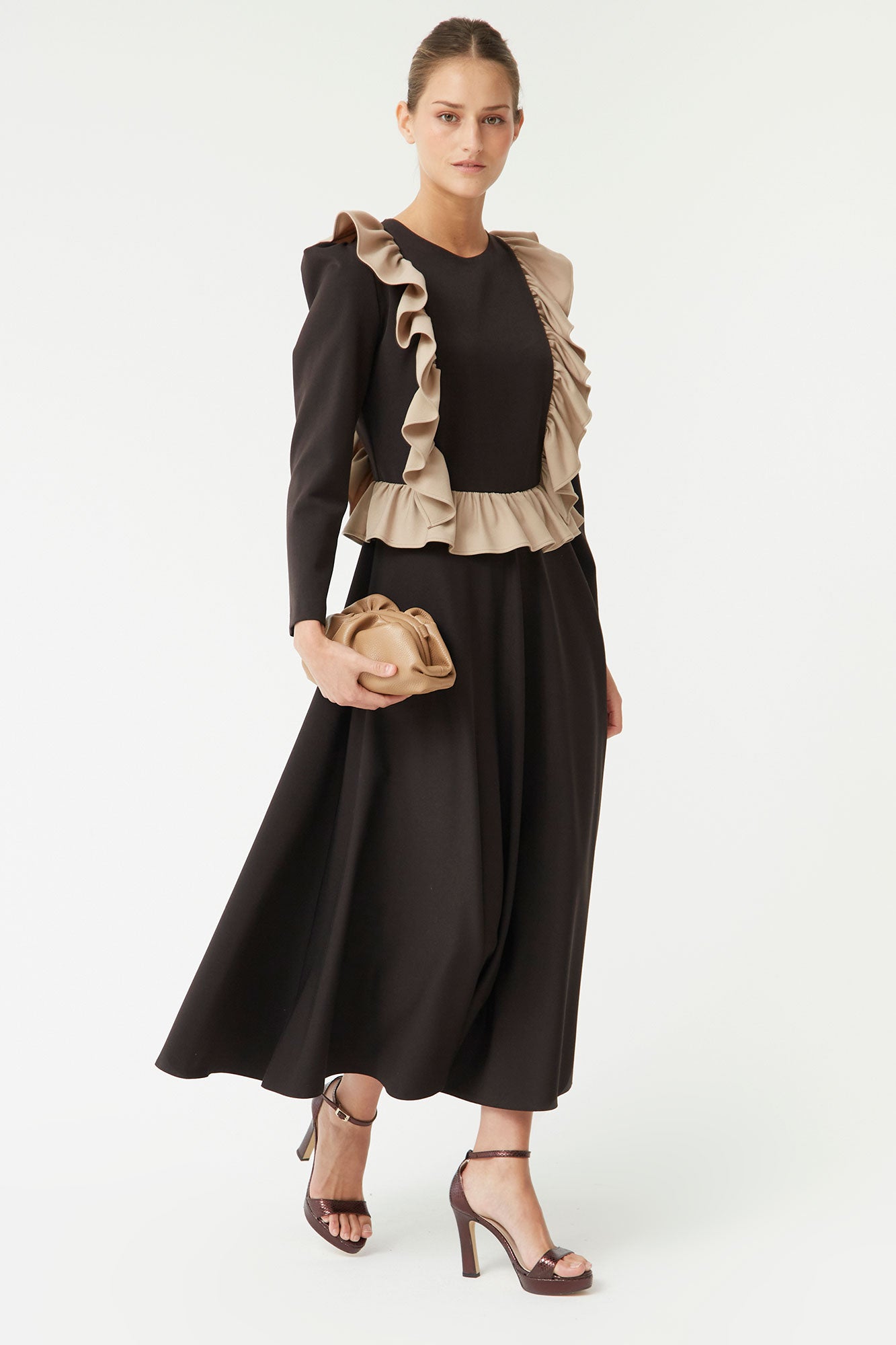 VESTIDO AMELIE MARRON