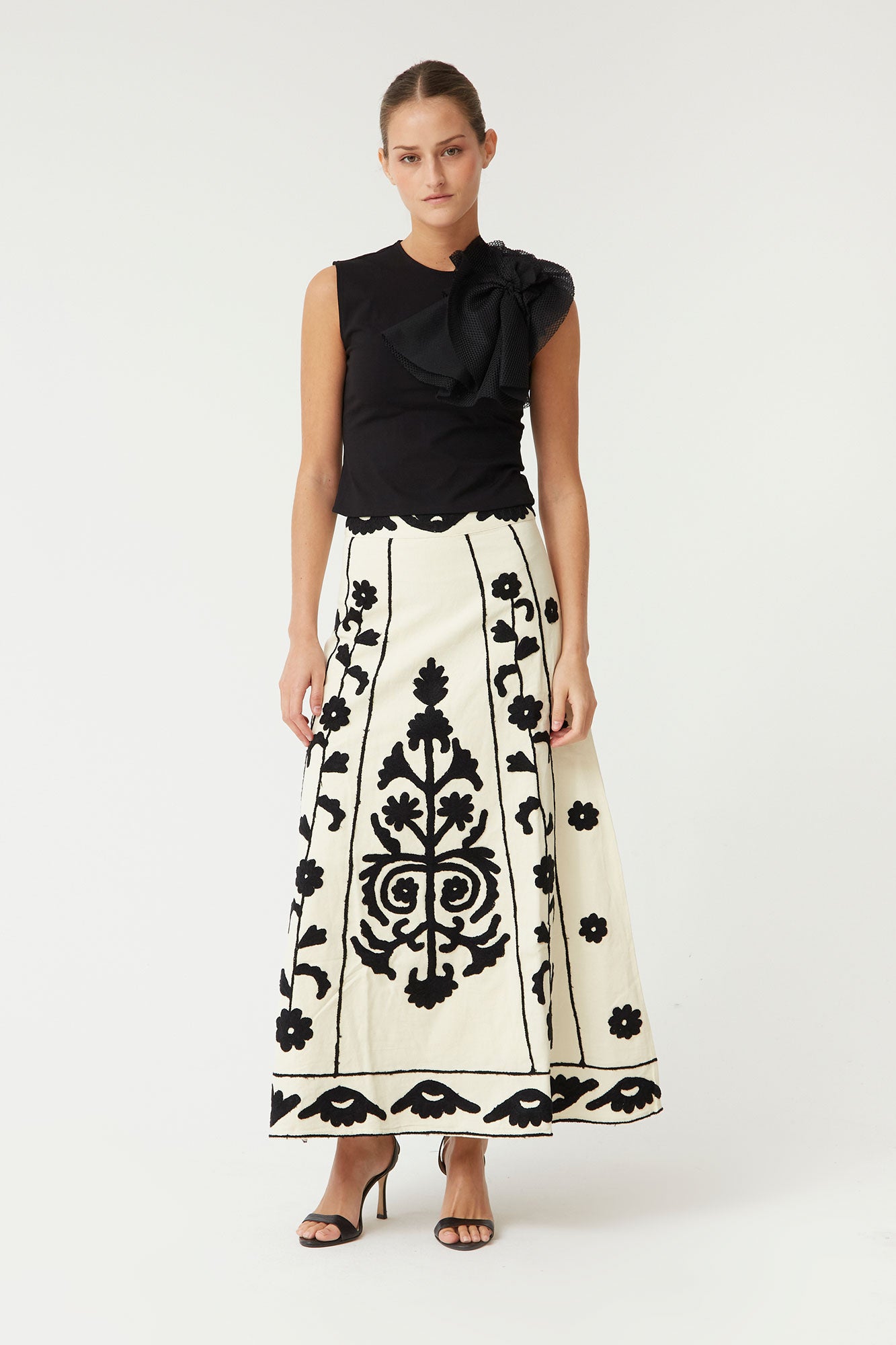 BODY FLOR CALADO  NEGRO