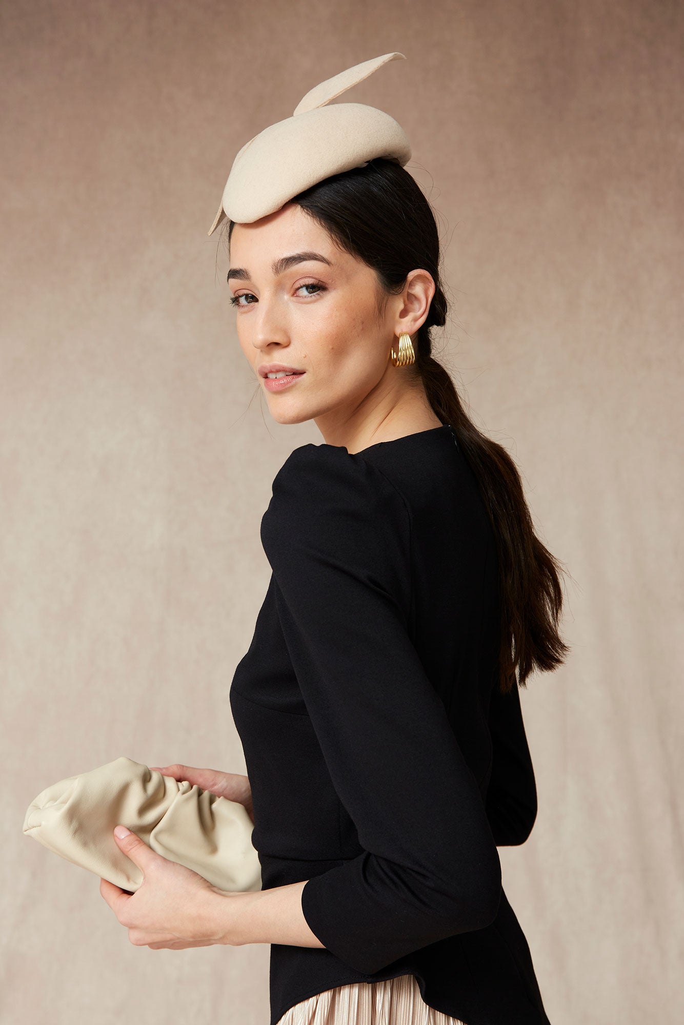 VESTIDO RAQUEL NEGRO/BEIGE