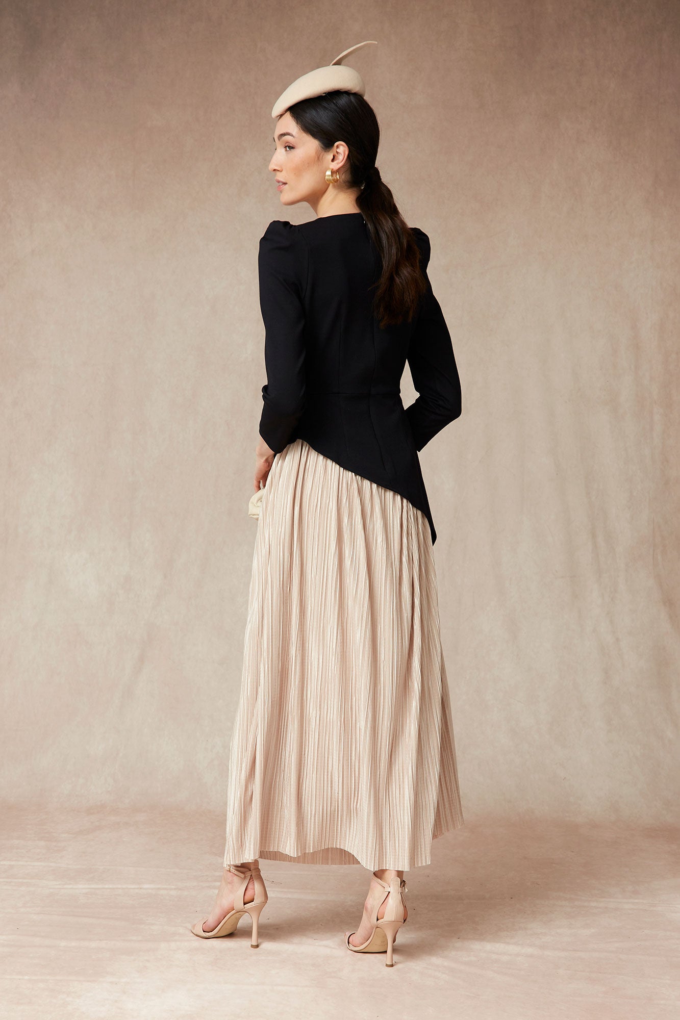 VESTIDO RAQUEL NEGRO/BEIGE