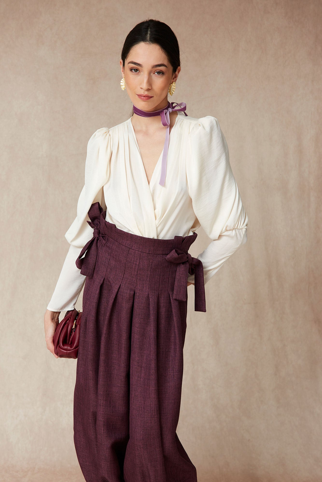 PANTALON BRUNO MORADO