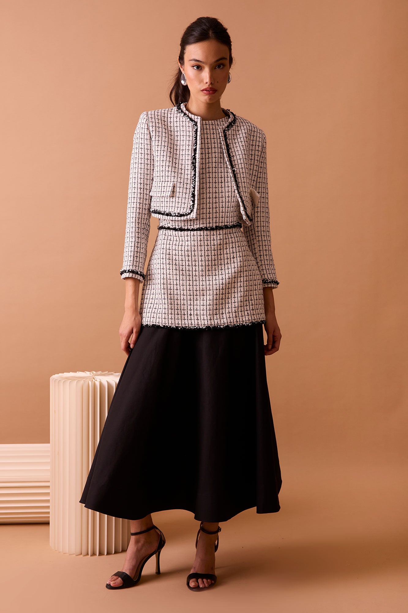 CHAQUETA NENÚFAR BLANCO/NEGRO