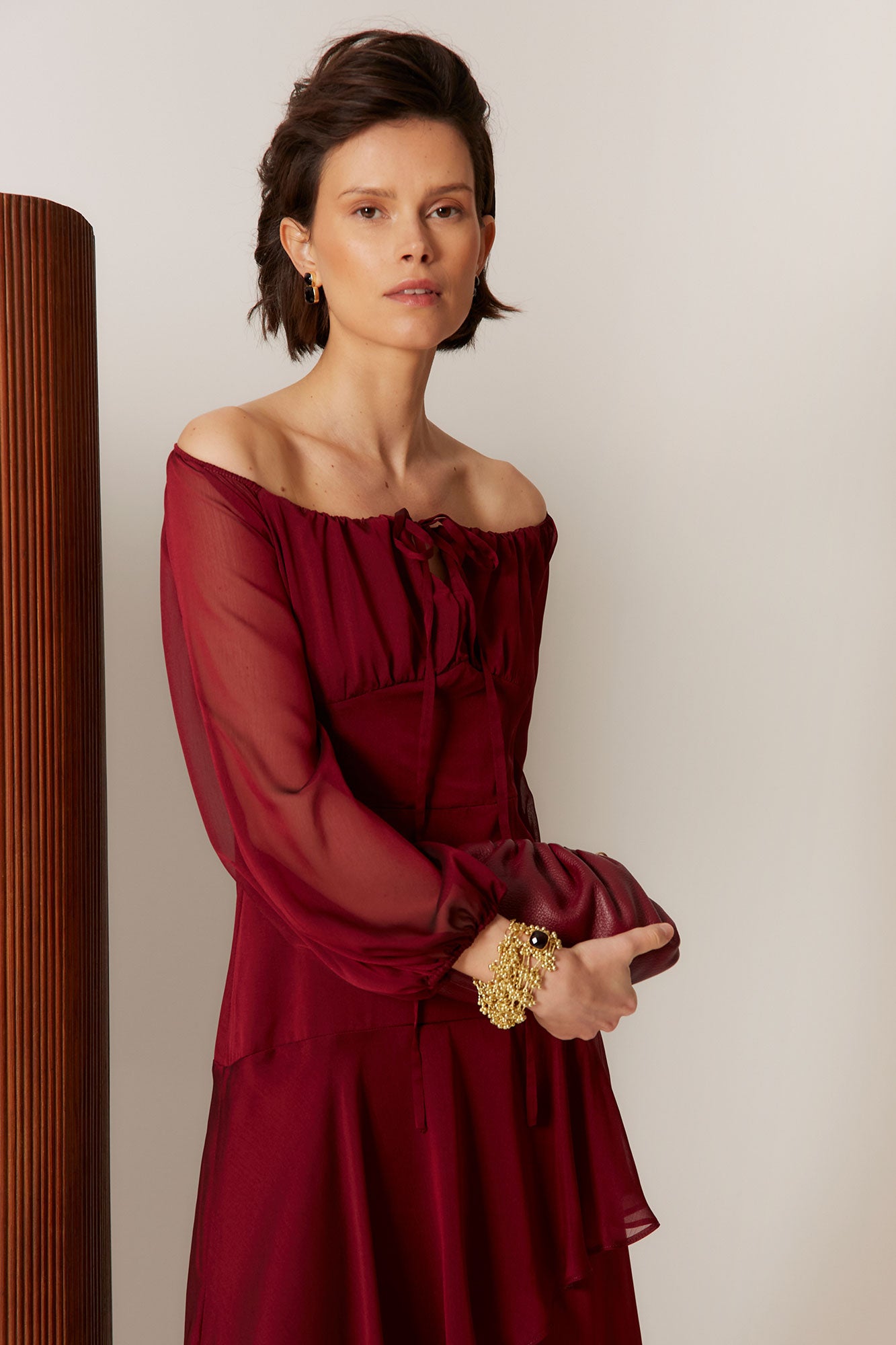 VESTIDO AINHOA BURDEOS