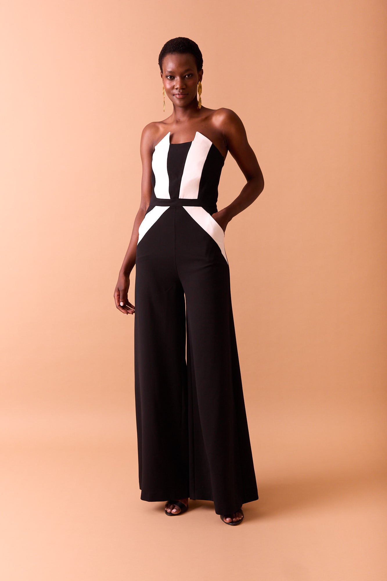 MANHATTAN JUMPSUIT BLACK/WHITE
