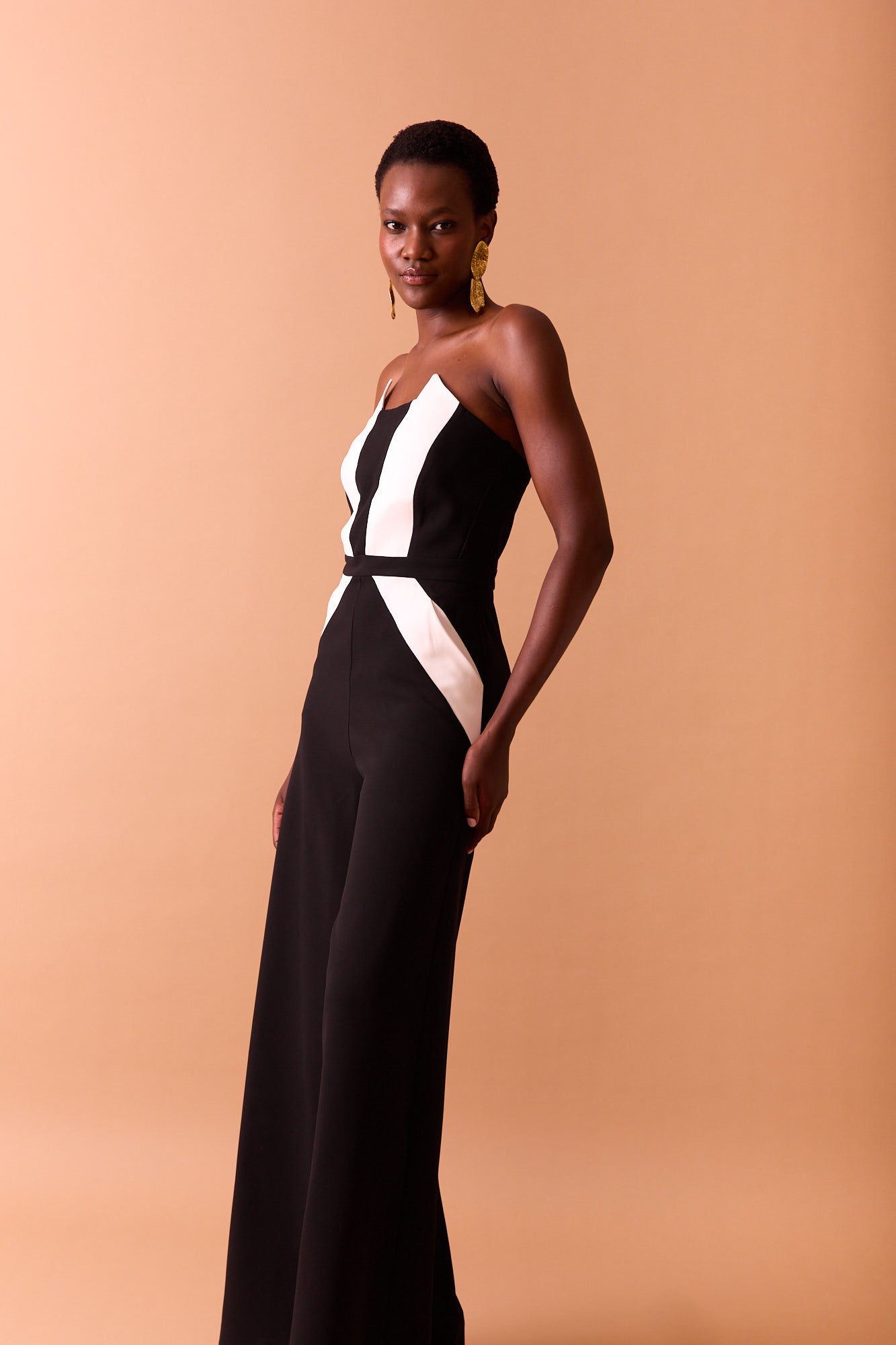 MANHATTAN JUMPSUIT BLACK/WHITE