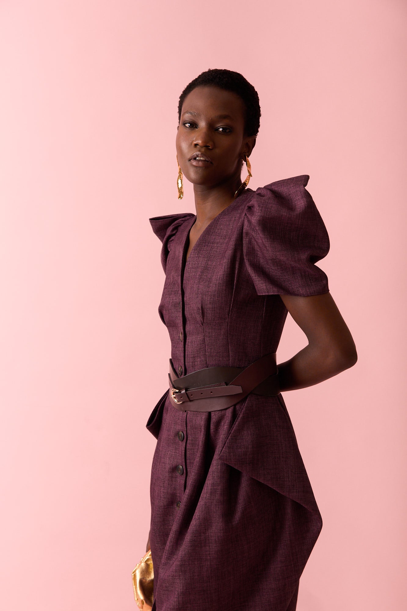 TRIANA EGGPLANT DRESS