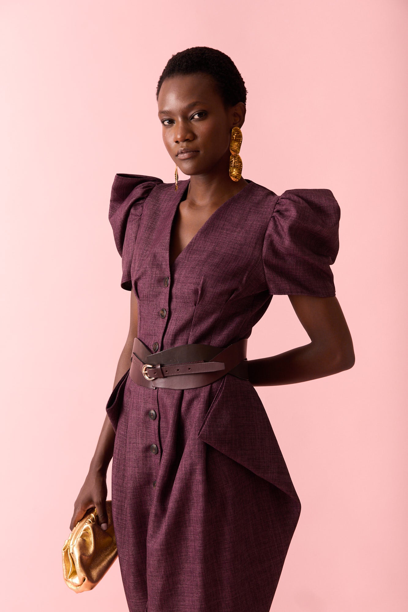 TRIANA EGGPLANT DRESS