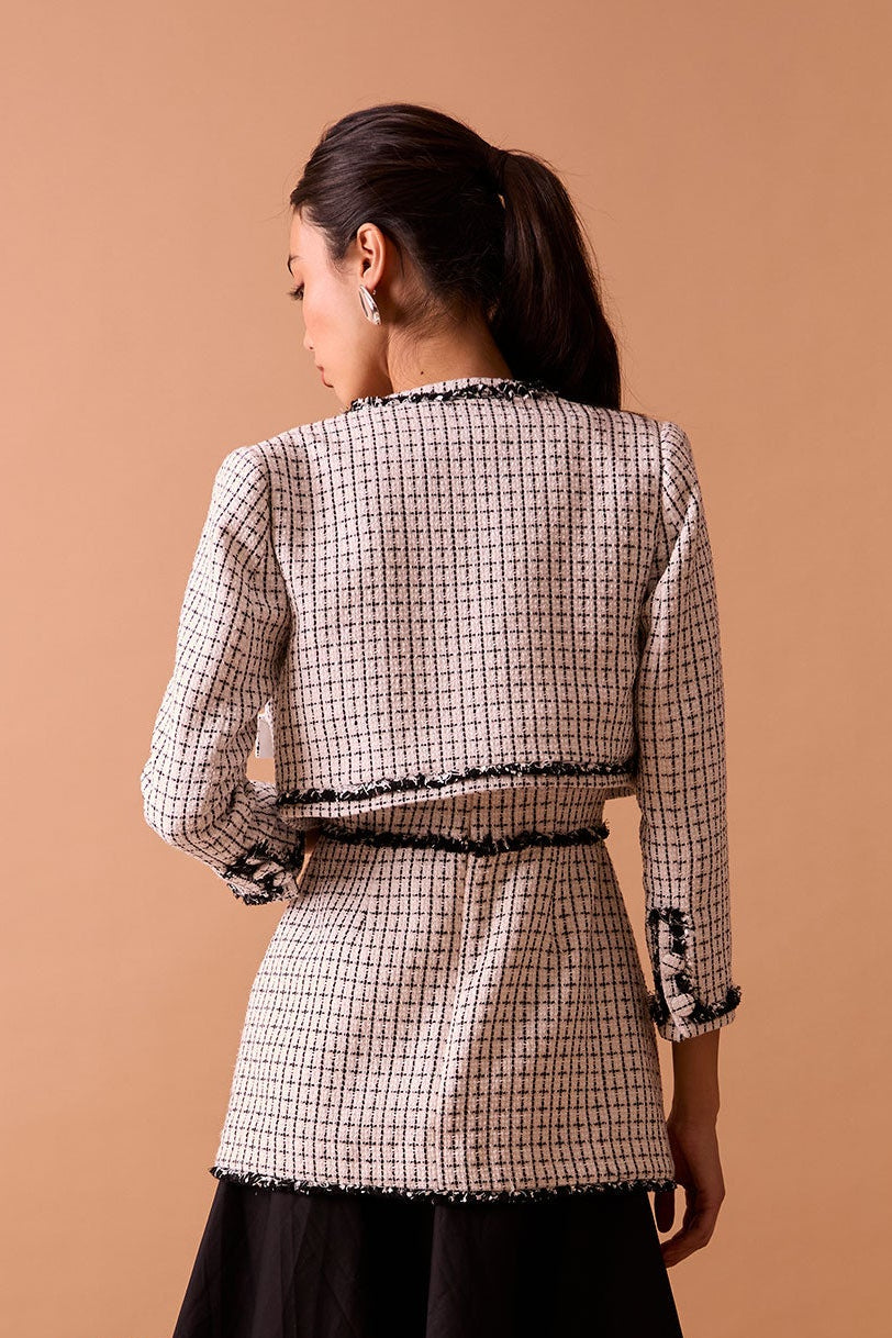 CHAQUETA NENÚFAR BLANCO/NEGRO