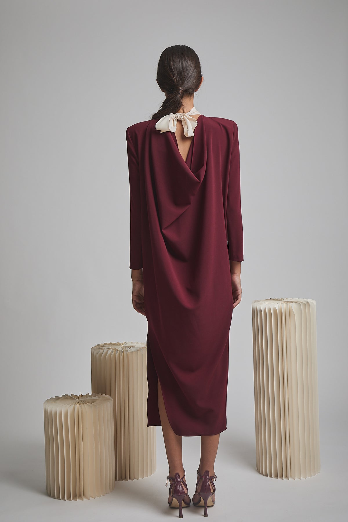 ANAHERA BURGUNDY DRESS