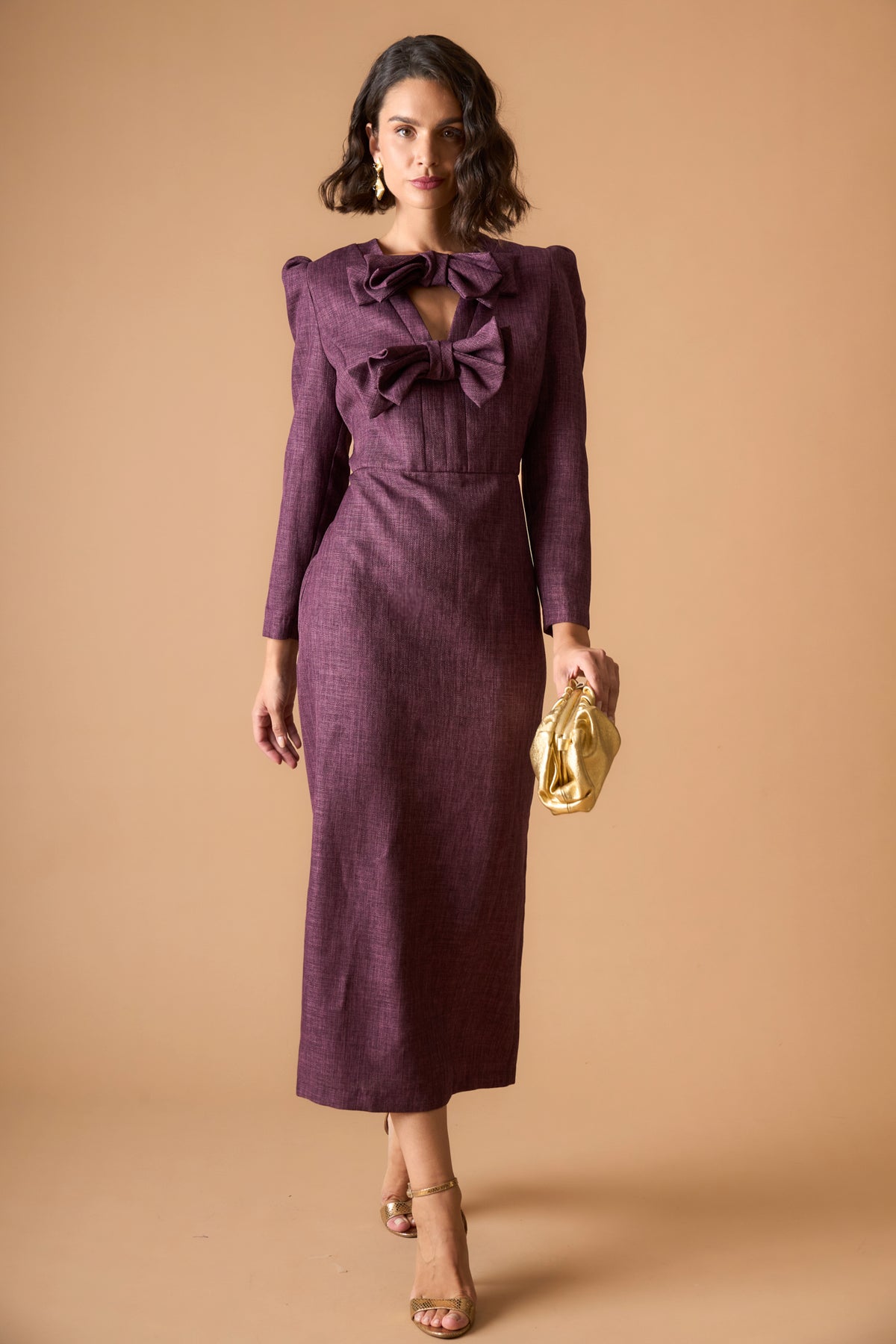 VESTIDO YETTA BERENJENA