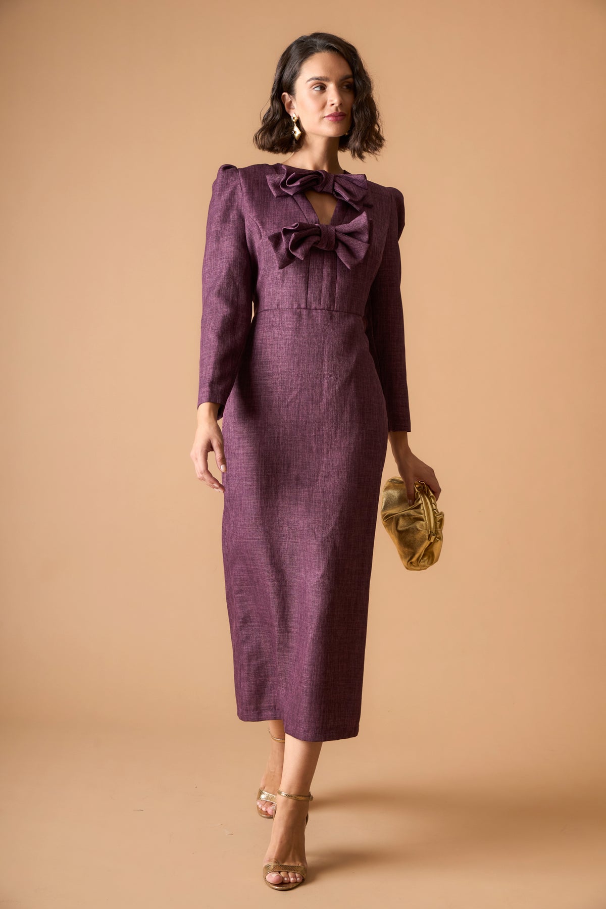 VESTIDO YETTA BERENJENA