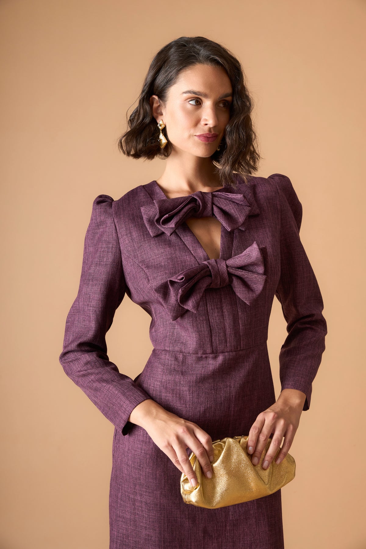 VESTIDO YETTA BERENJENA